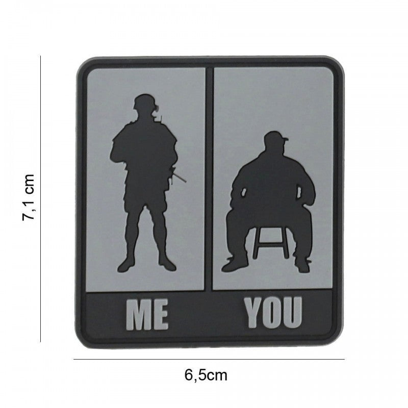 Patch - 3D PVC Me & You grijs 1