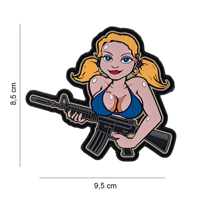Patch - 3D PVC Tactical girl blonde hair 1
