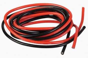 Siliconeledning 2,9mm, 1 m rød/sort 1