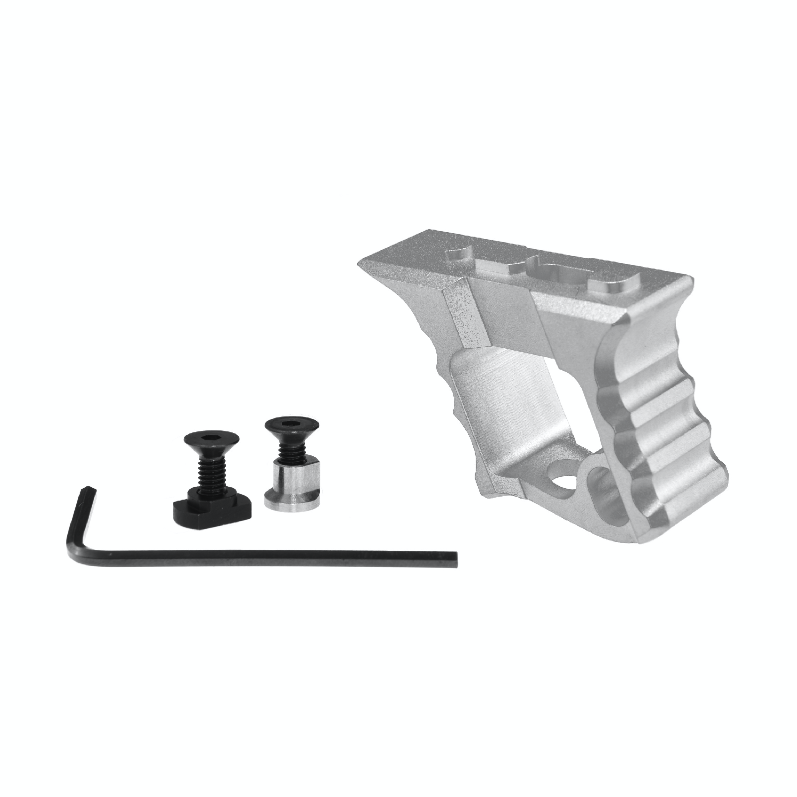 JJ airsoft TD Halo AR-15 Hand Stop, M-LOK & keymod, Sølv 2