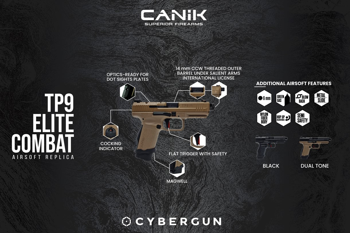 CANIK TP 9 elite combat Sort GBB - Gas 5