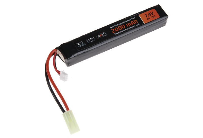 Li-Po 7,4V 2000mAh, 15C, stang, Batteri 1