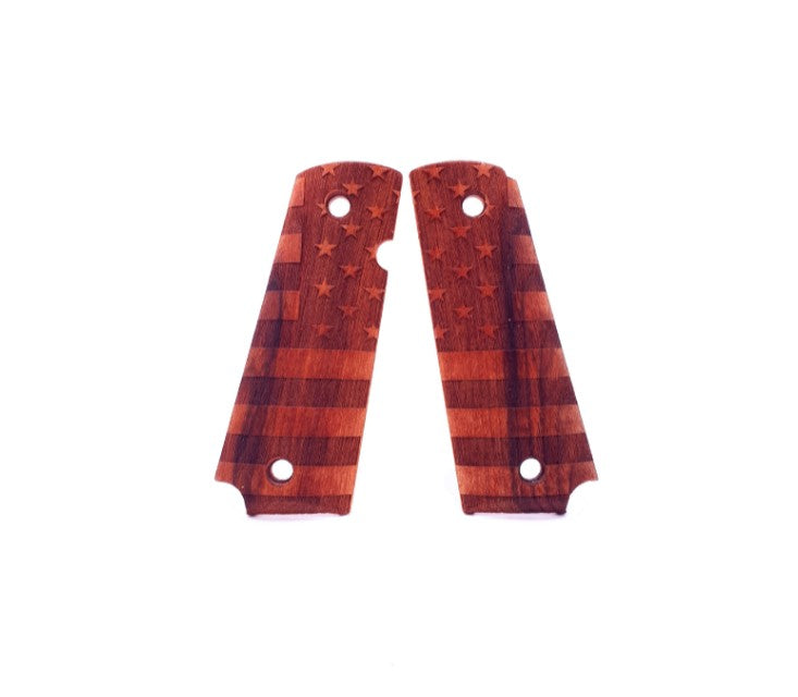 Grebsskaller til 1911 modeller, ægte valnøddetræ, Stjerner og striber 1
