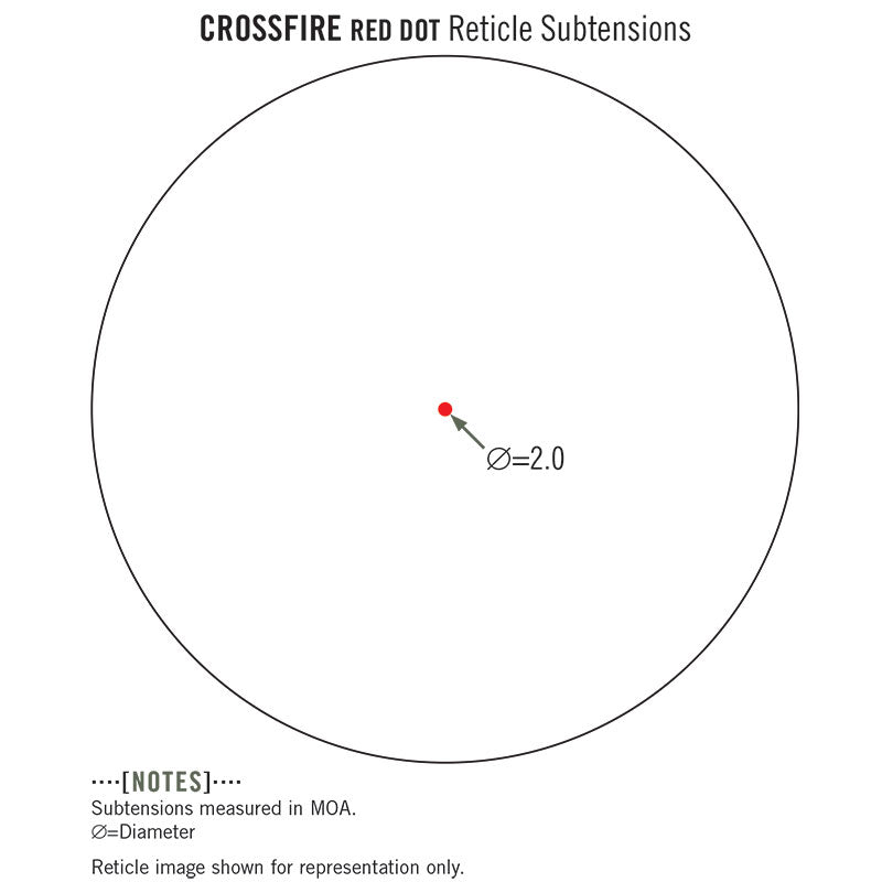 Vortex - Crossfire II Red Dot sigtet, Tan, (2 MOA) 20mm montage 3