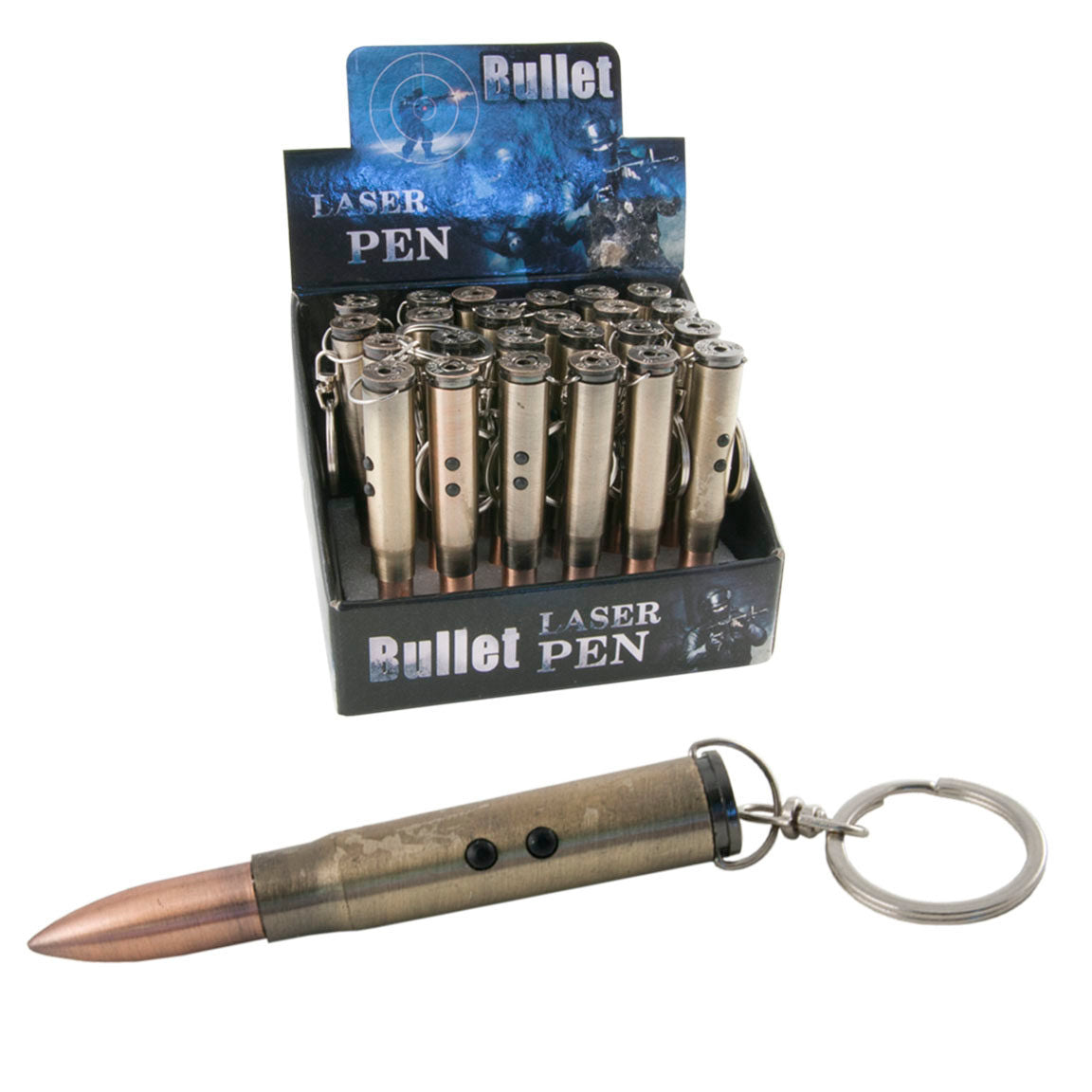 Nøglering patron med lys & laser 1