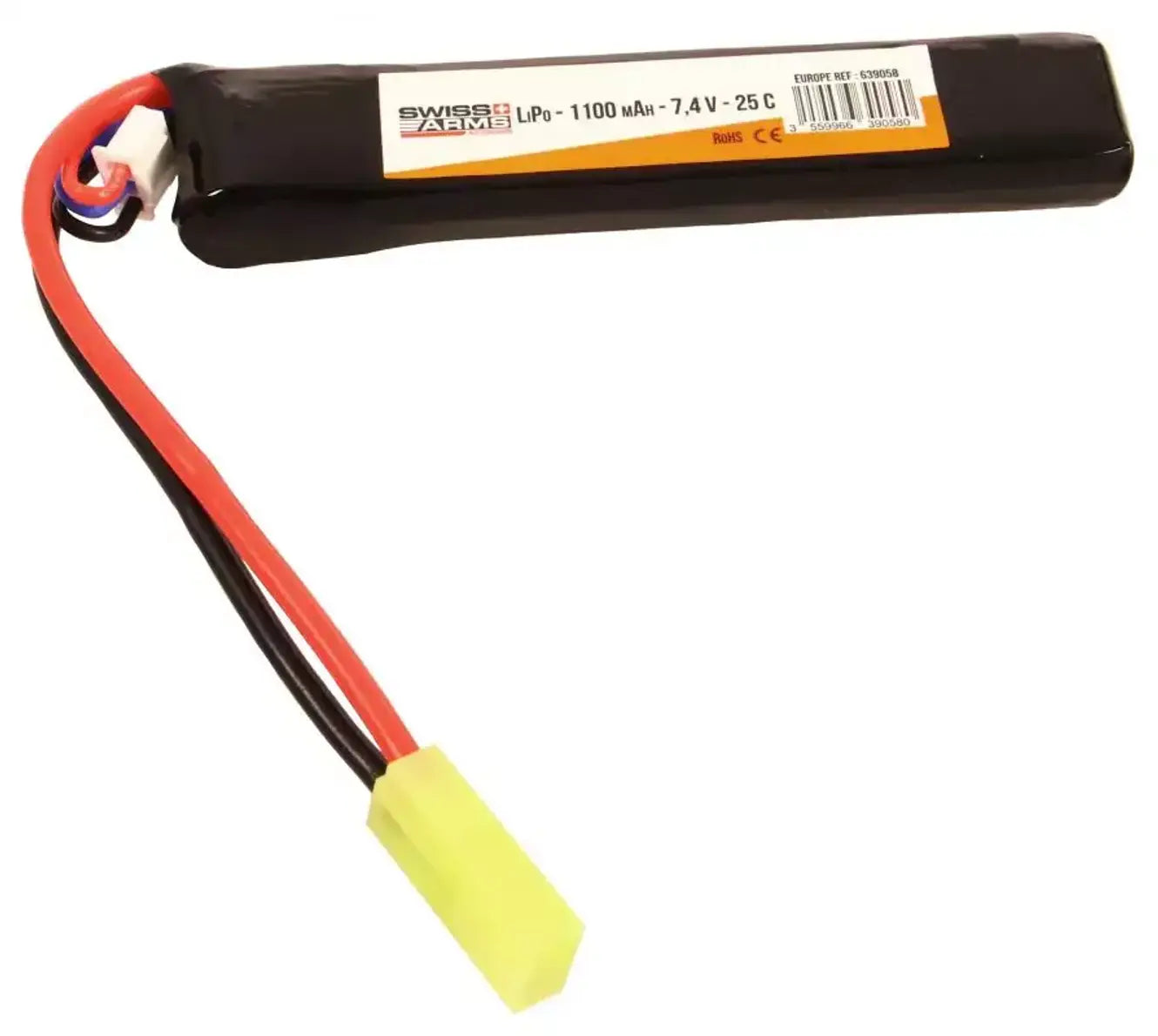 Li-Po 7,4V 1100mAh, 25C, Batteri 1