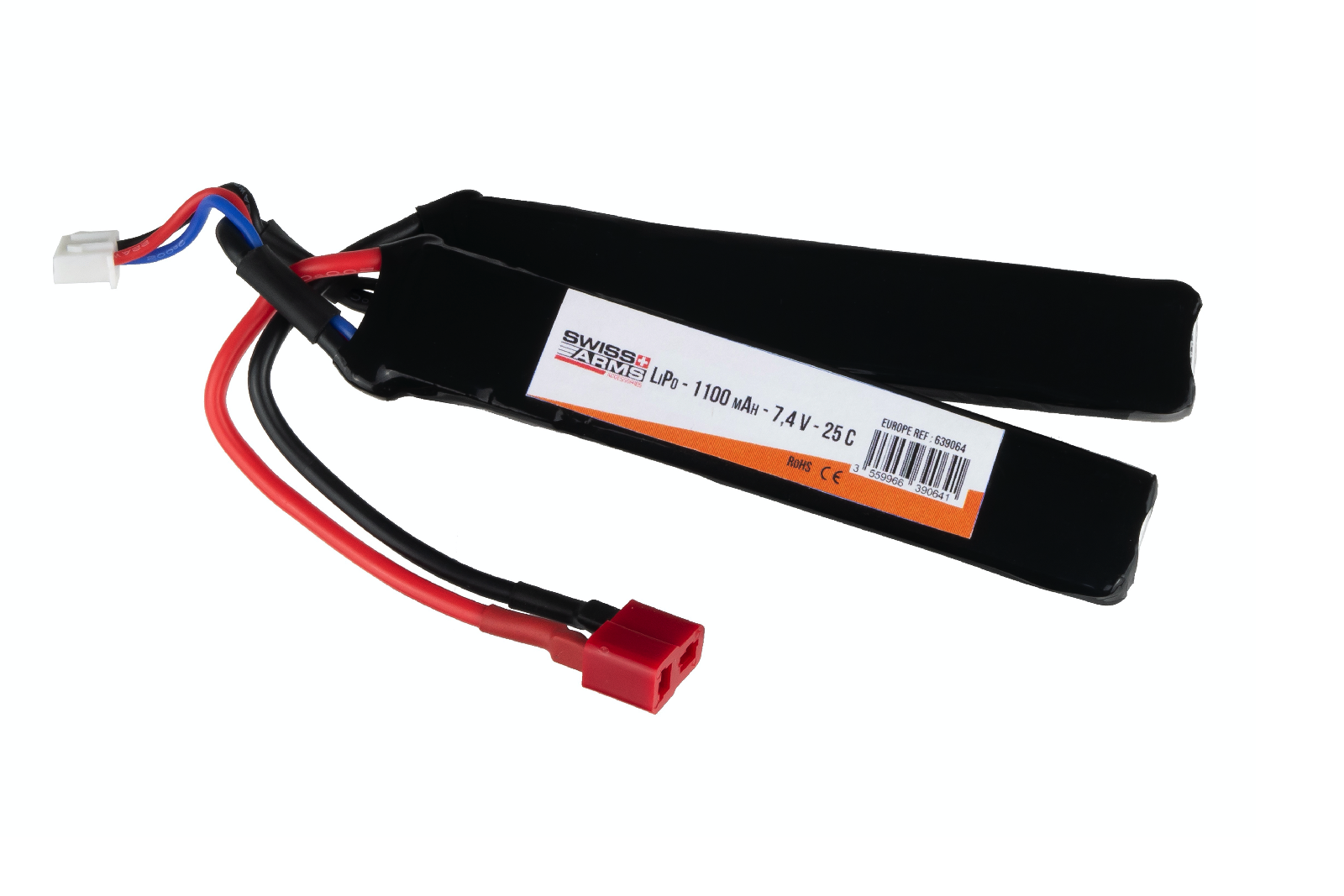 Li-Po 7,4V 1100mAh, 25C, Crane stock, Batteri 1