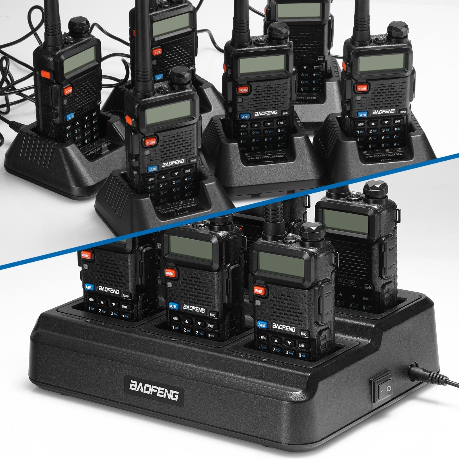 Baofeng UV-5R serie seksvejs oplader 3