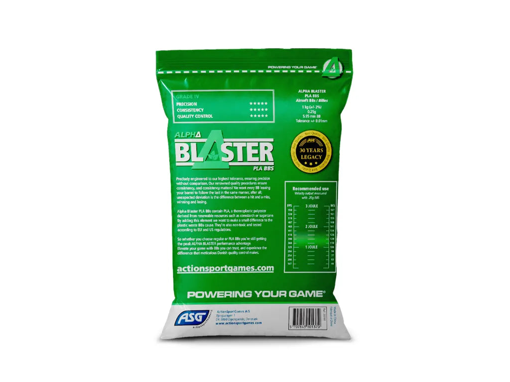 Bio Alpha Blaster PLA - 0,25 Gram 4000 stk. Hvid 2