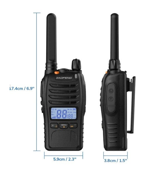 Baofeng Radio BF-88ST Pro FRS/PMR. 2W/0.5W (2 stk i en pakke) 2