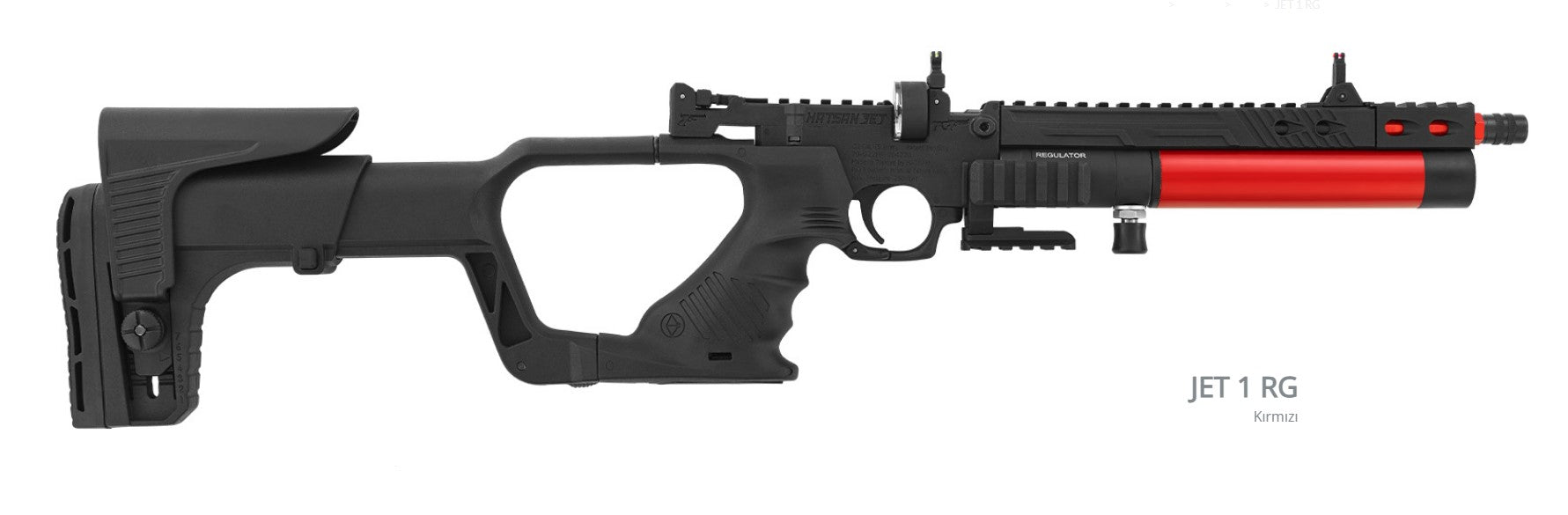 Hatsan JET I RG Luftgevær/Pistol, PCP, Rød luftcylinder, 4,5mm (Cal.177) 1