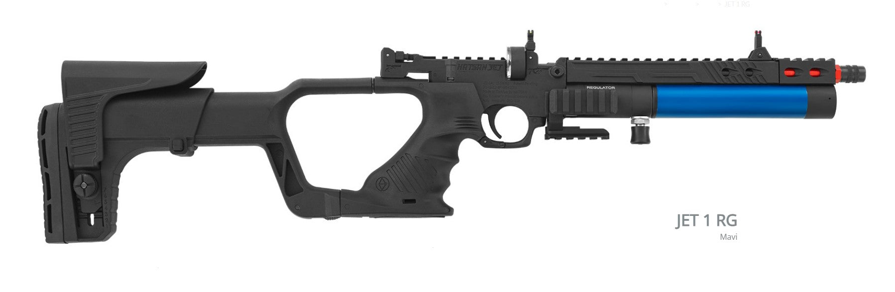 Hatsan JET I RG Luftgevær/Pistol, PCP, Blå luftcylinder, 4,5mm (Cal.177) 1