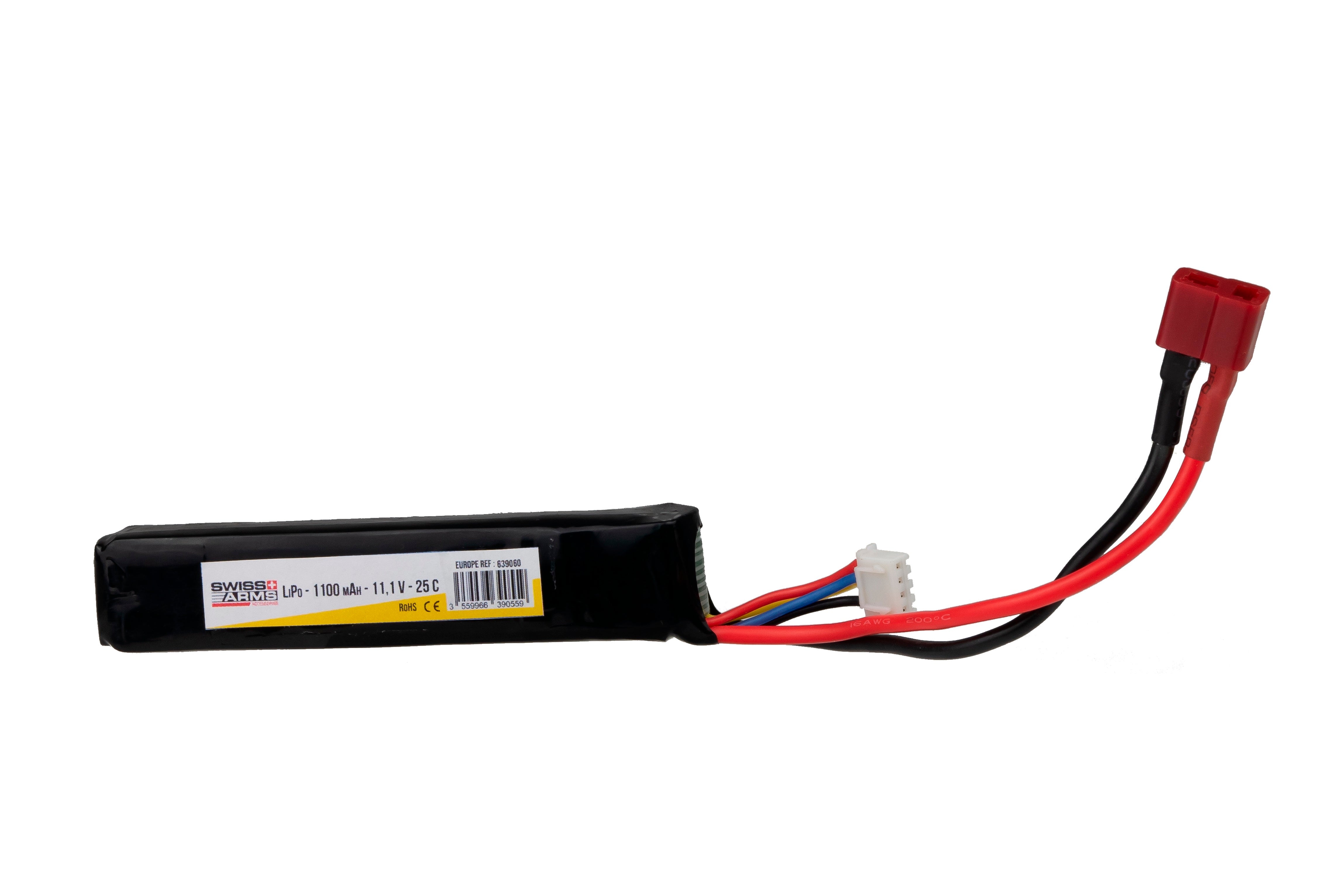 Li-Po 11,1V 1100mAh, 25C, Dean, Batteri 1