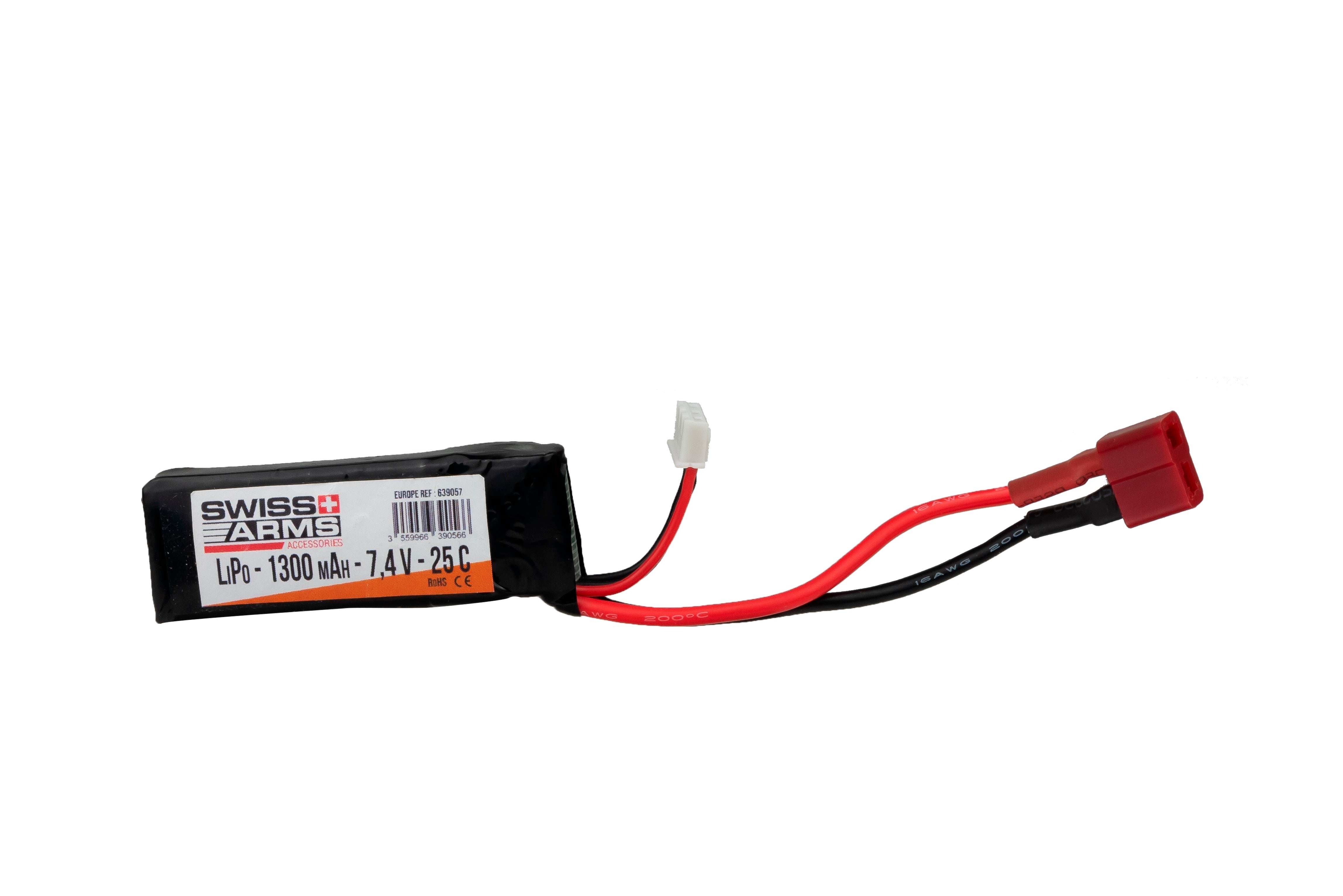 Li-Po 7,4V 1300mAh, 25C, Dean, Batteri 1