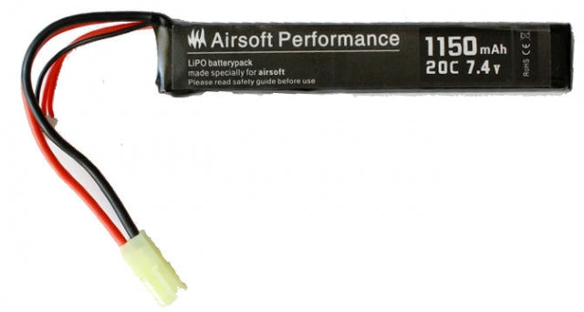 Li-Po 7,4V 1150mAh, stang 20C, Batteri 1