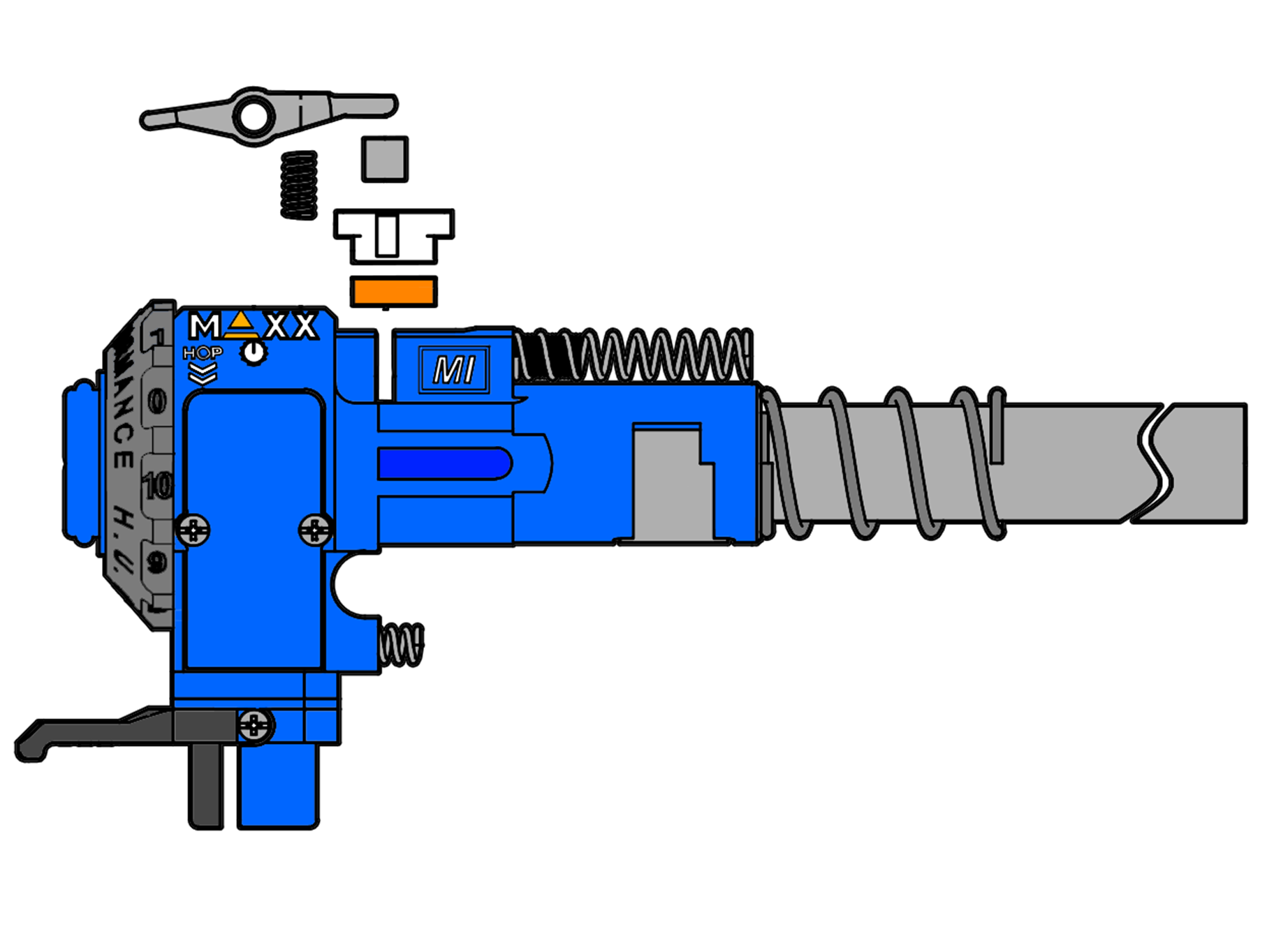 Airtech Studios - TDC Trolley with M-nub (R-Hop & Flat-hop) til Maxx Hop-up Kammer 13