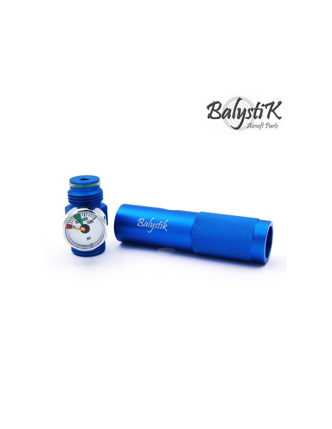 Balystik 12g CO2-adapter til HPA-regulator med trykmåler
