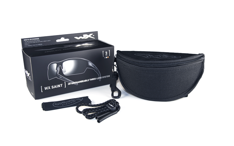 Wiley X - WX SAINT, Glas Grå/Klar/Lys Orange. / Stel Mat Sort 8
