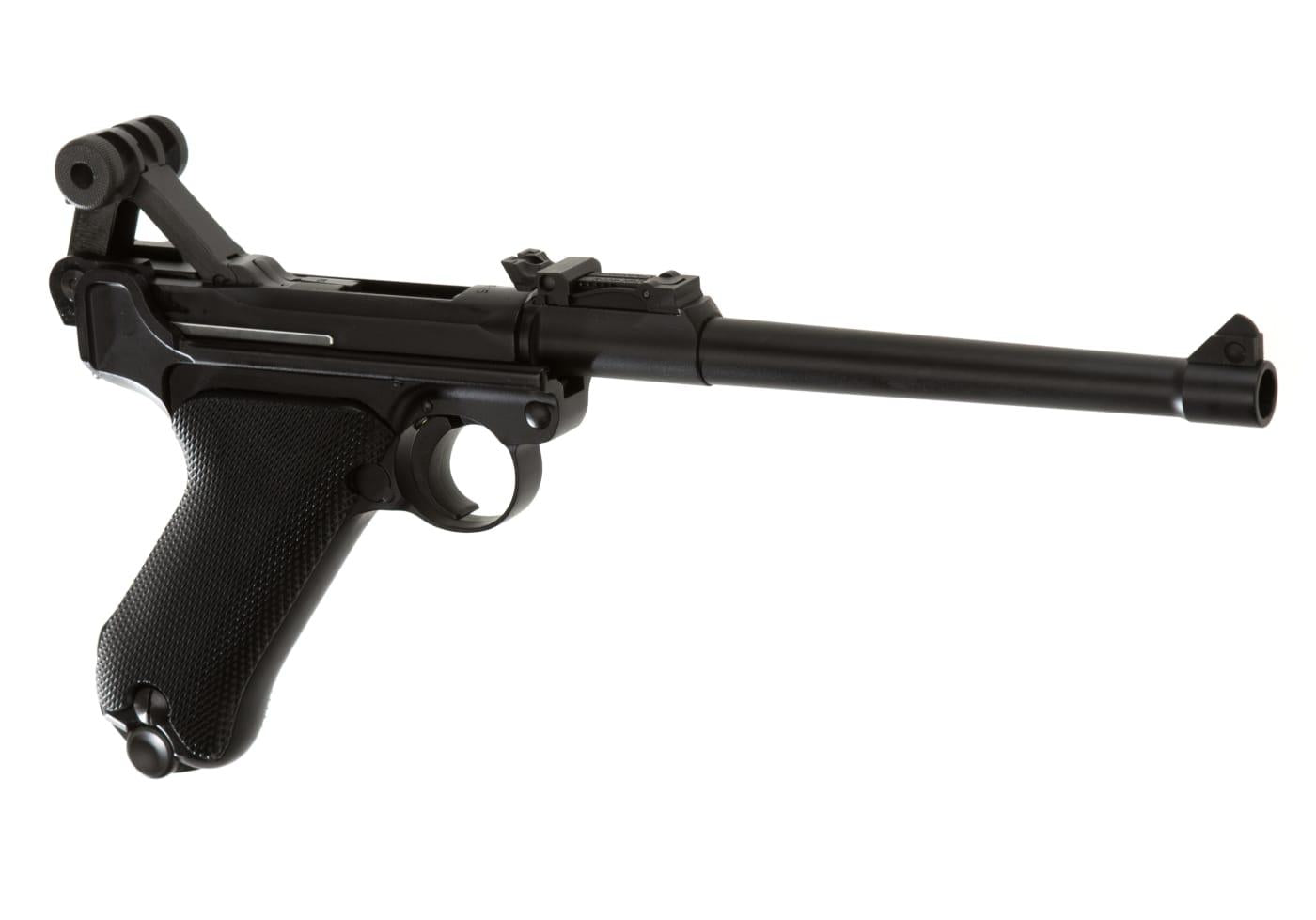 WE - P08 8 Inch, Full Metal, Sort, GBB - Gas.