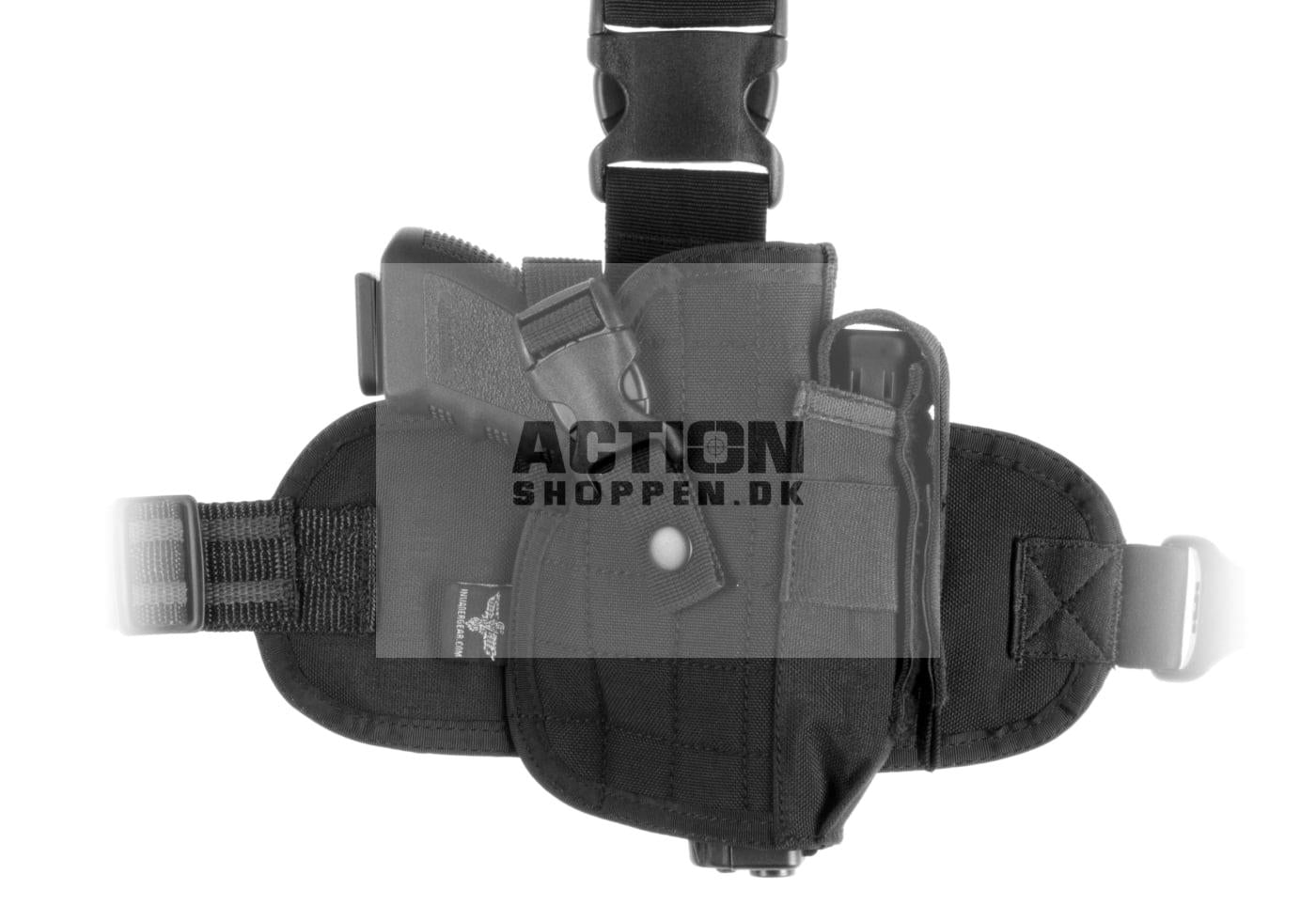 Invader Gear - Dropleg Lårhylster, Højre, Sort. 3