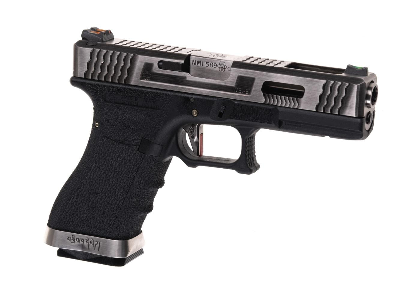 WE -G17, Full Metal, sølv, GBB - Gas.