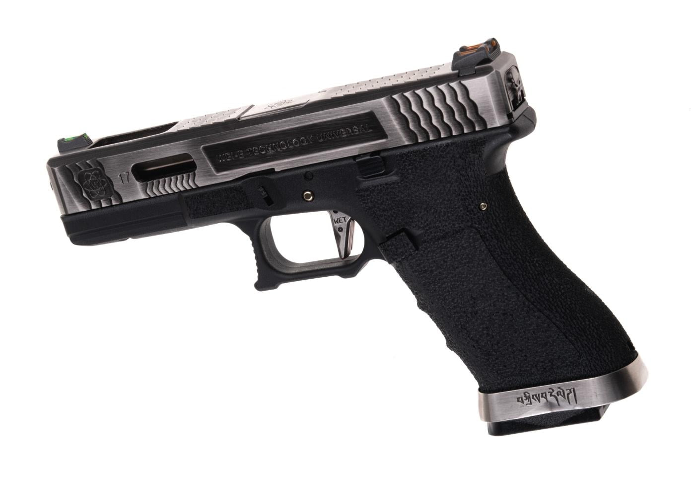 WE -G17, Full Metal, sølv, GBB - Gas.