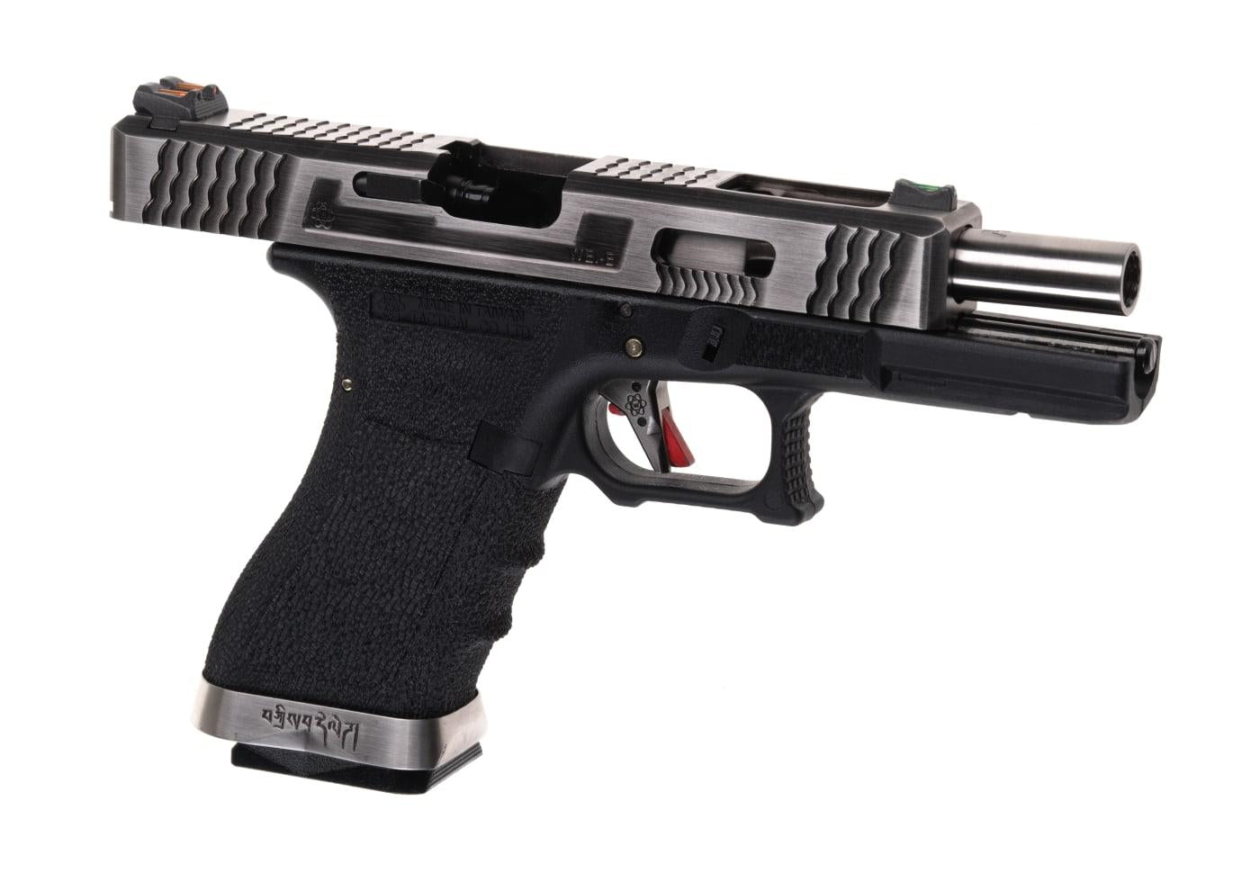 WE -G17, Full Metal, sølv, GBB - Gas.