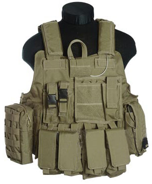 Taktisk vest, Molle, Oliven grøn, str. one size  1
