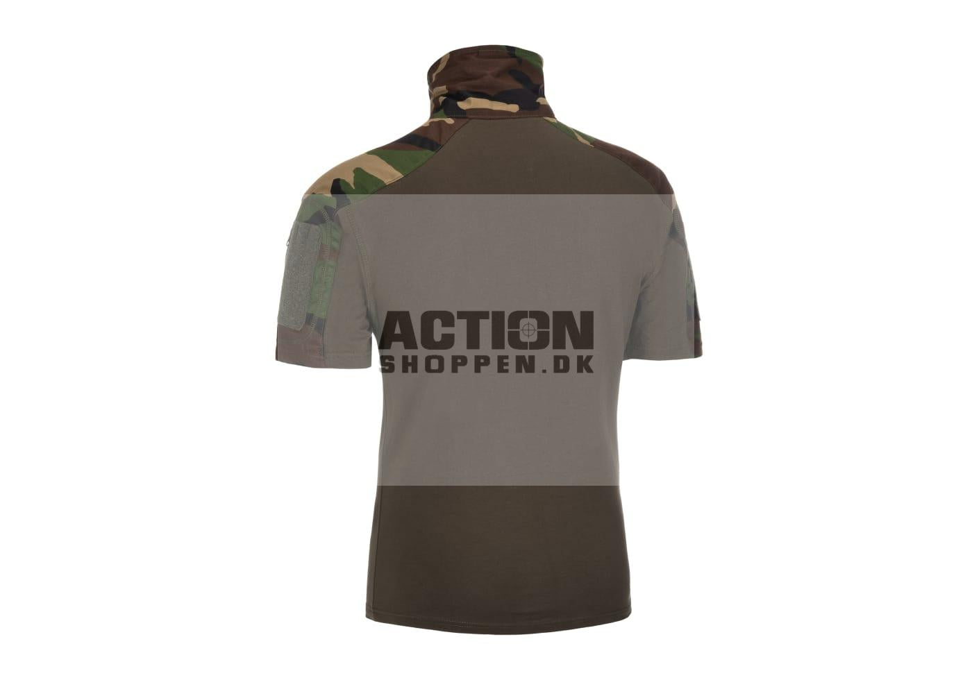 Invader Gear -  Combat Shirt Kort ærme, Woodland, str. S - XXL