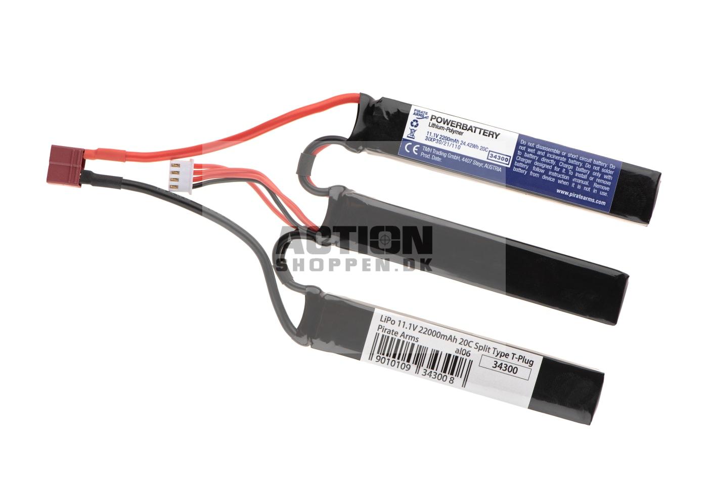 Pirate Arms - Li-Po 11,1V 2200mAh, 20C, Batteri 1