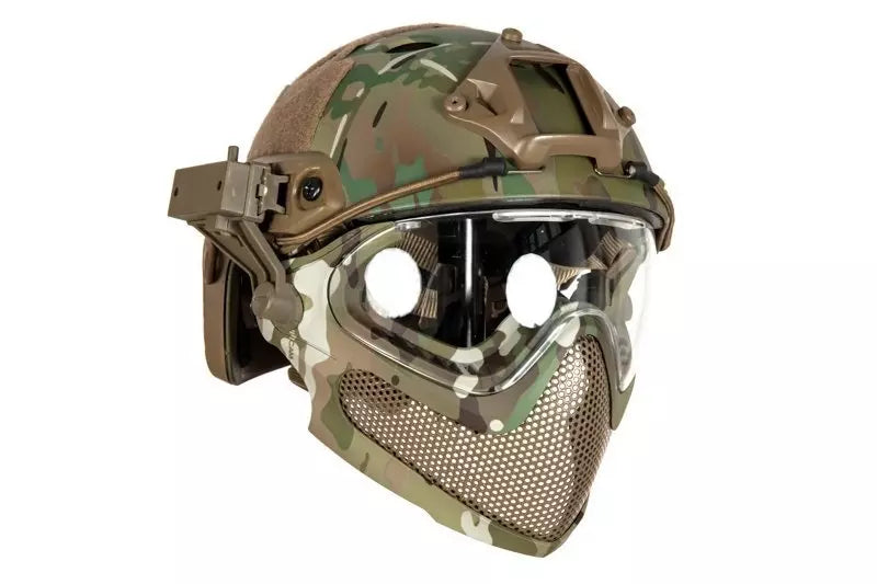 PJ Piloteer fast II hjelm med mask, MC 3