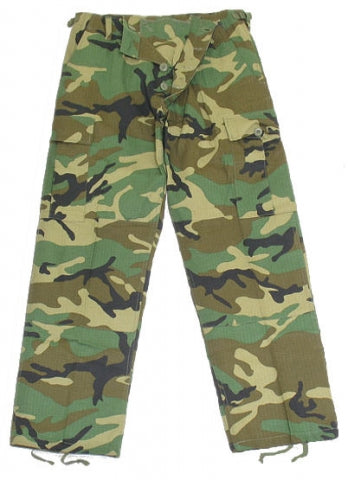 Buks, US BDU FELDHOSE R/S WOODLAND Camouflage, Str. S - XXXL