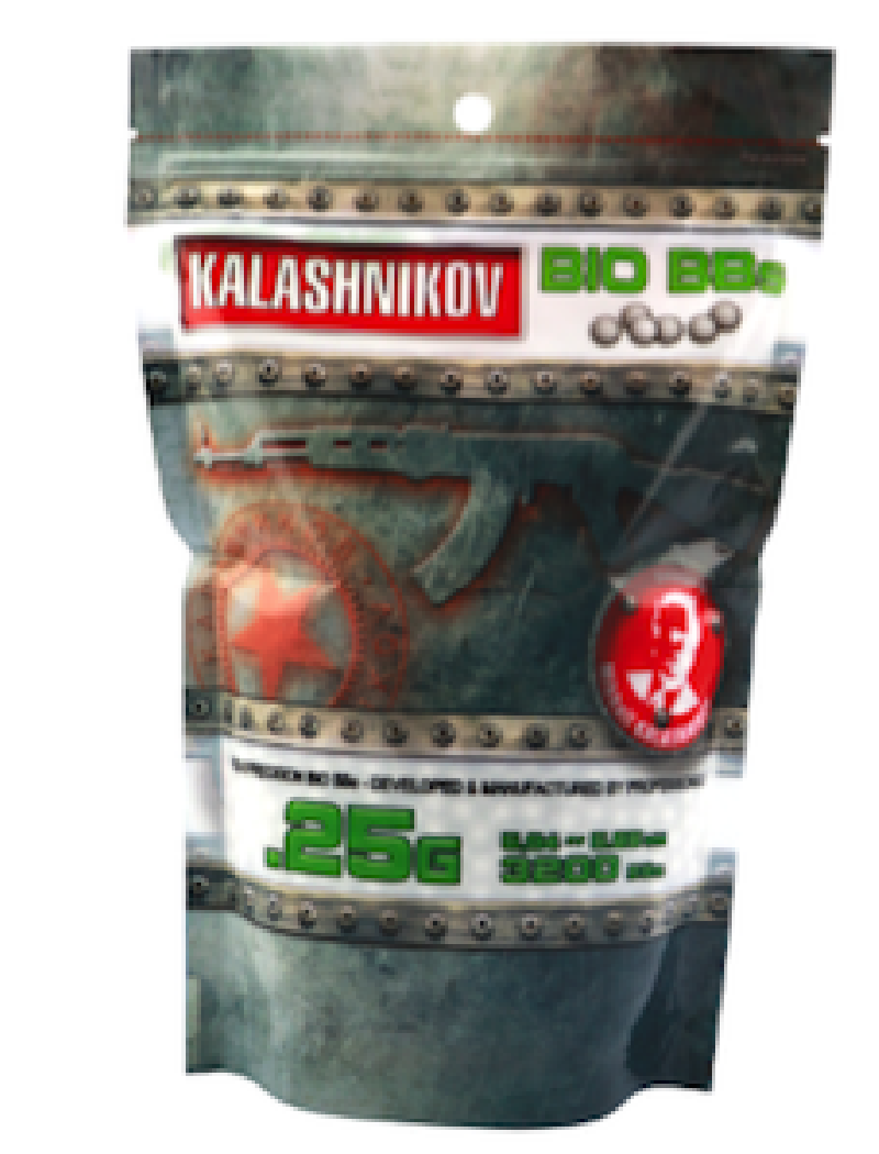  Kalashnikov Bio kugler 0,25 gram 3200 stk. 1