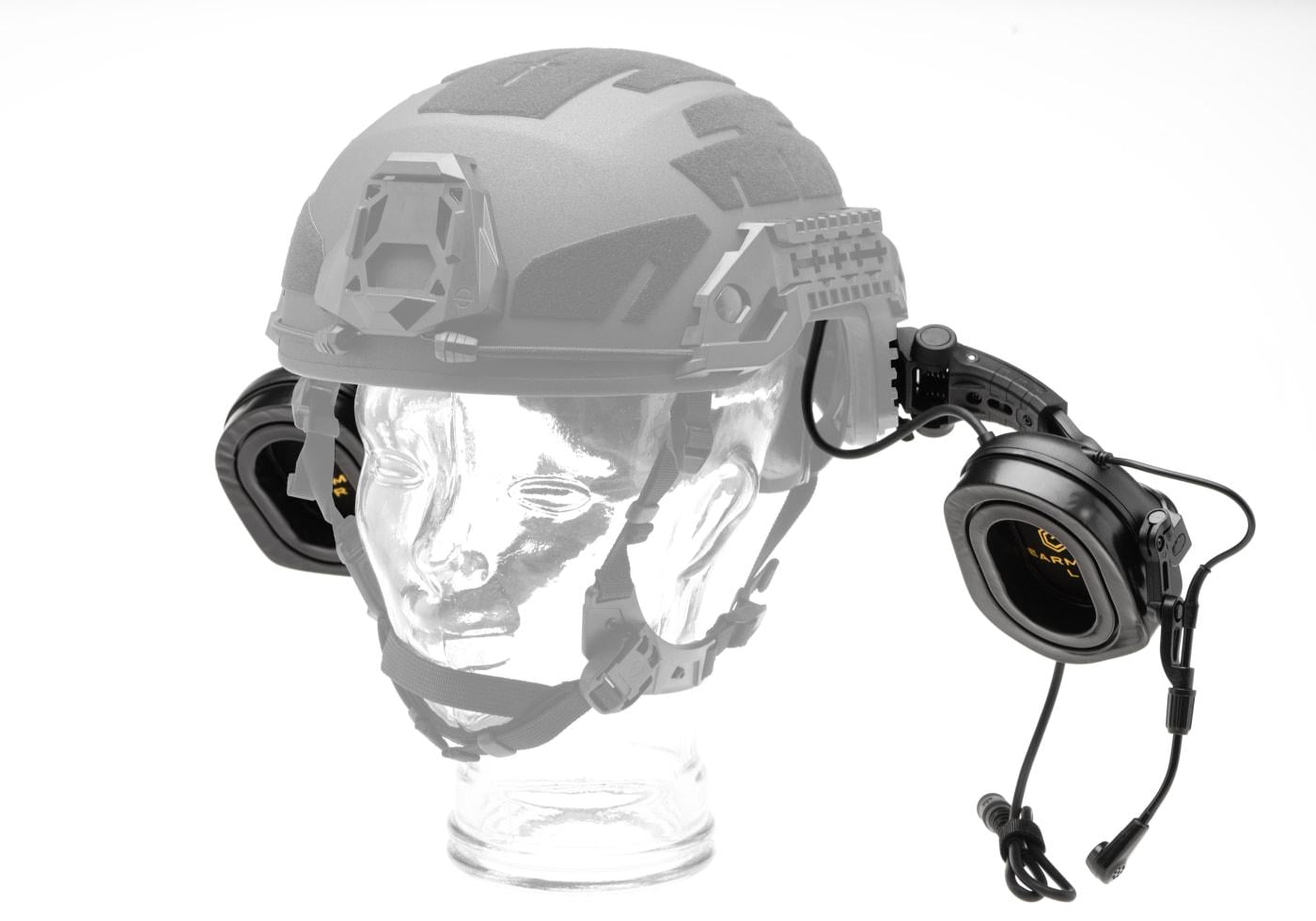 EARMOR - M32X Plus høreværnsæt til ARC hjelmskinner, Sort