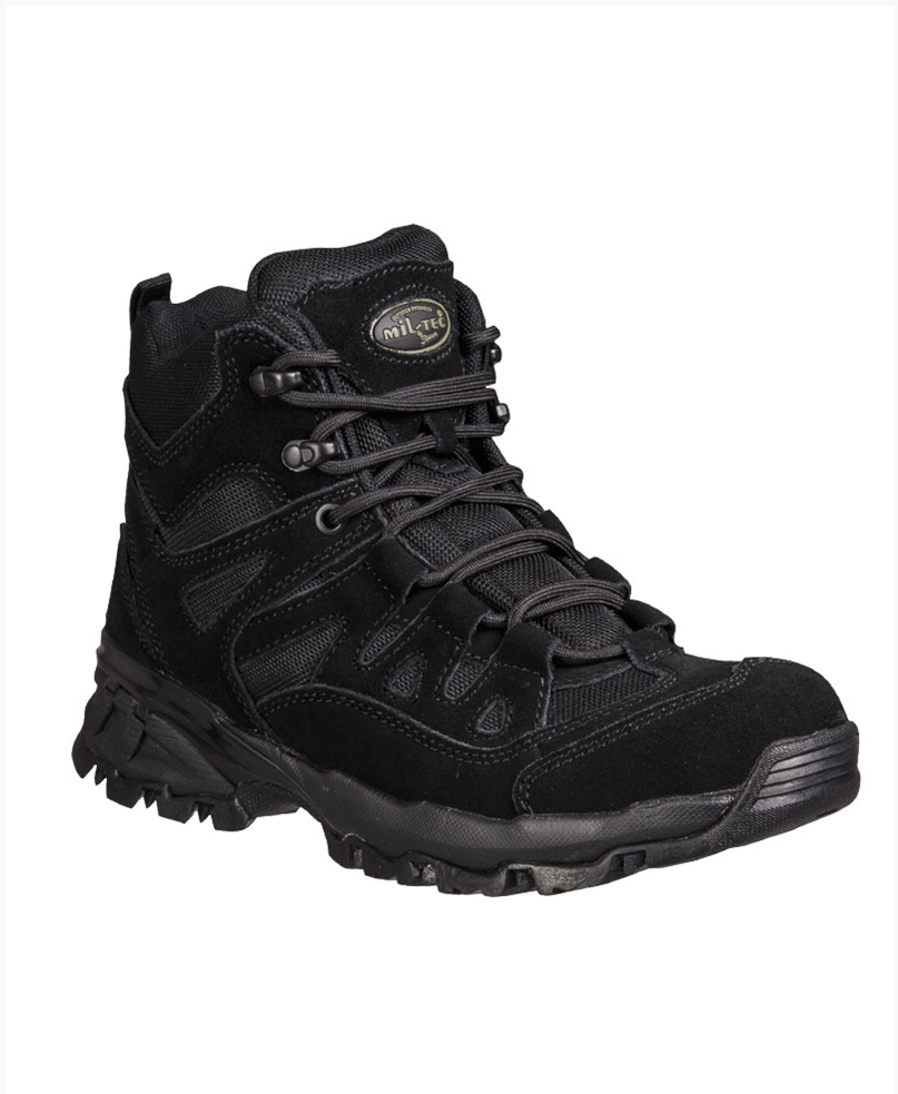Mil-tec STØVLE SQUAD STIEFEL 5 INCH - Sort