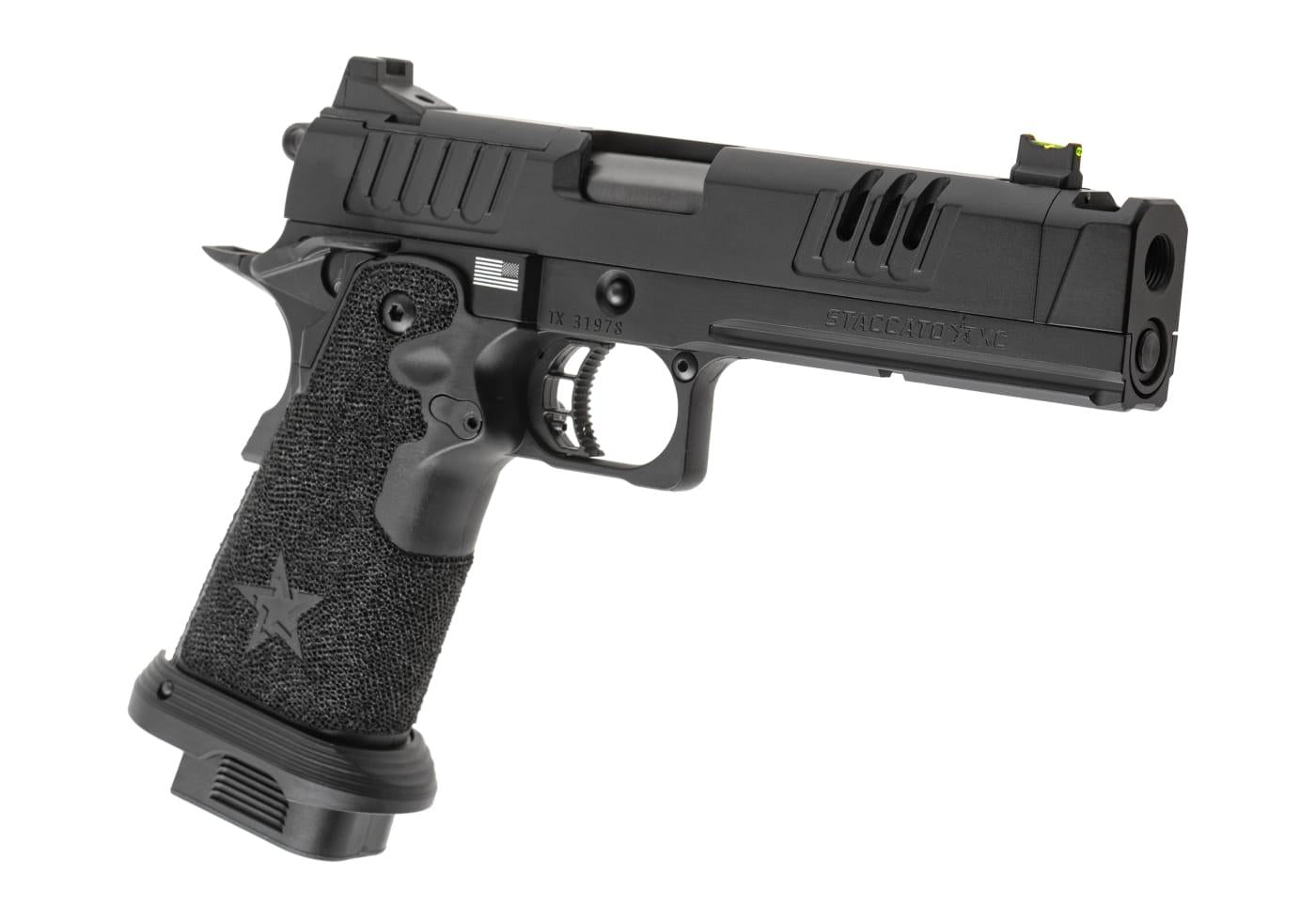 Army Armament - Staccato XC 2011 GBB T8 Pistol with Muzzle Device, sort, Full Metal, GBB - Gas