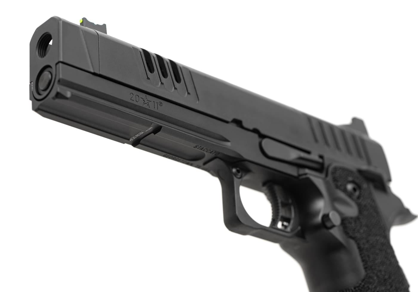 Army Armament - Staccato XC 2011 GBB T8 Pistol with Muzzle Device, sort, Full Metal, GBB - Gas