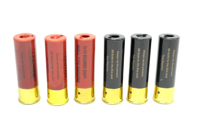 6 stk. Patroner, manuel, Magasin. 1