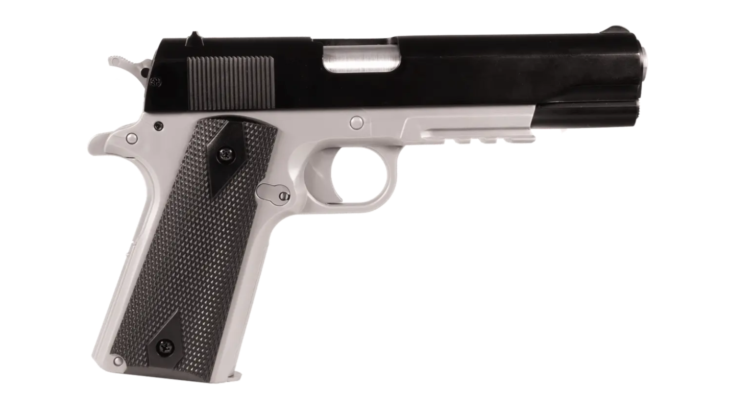 Cybergun - Colt 1911 Dual Tone Black Silver, Metalslæde 2