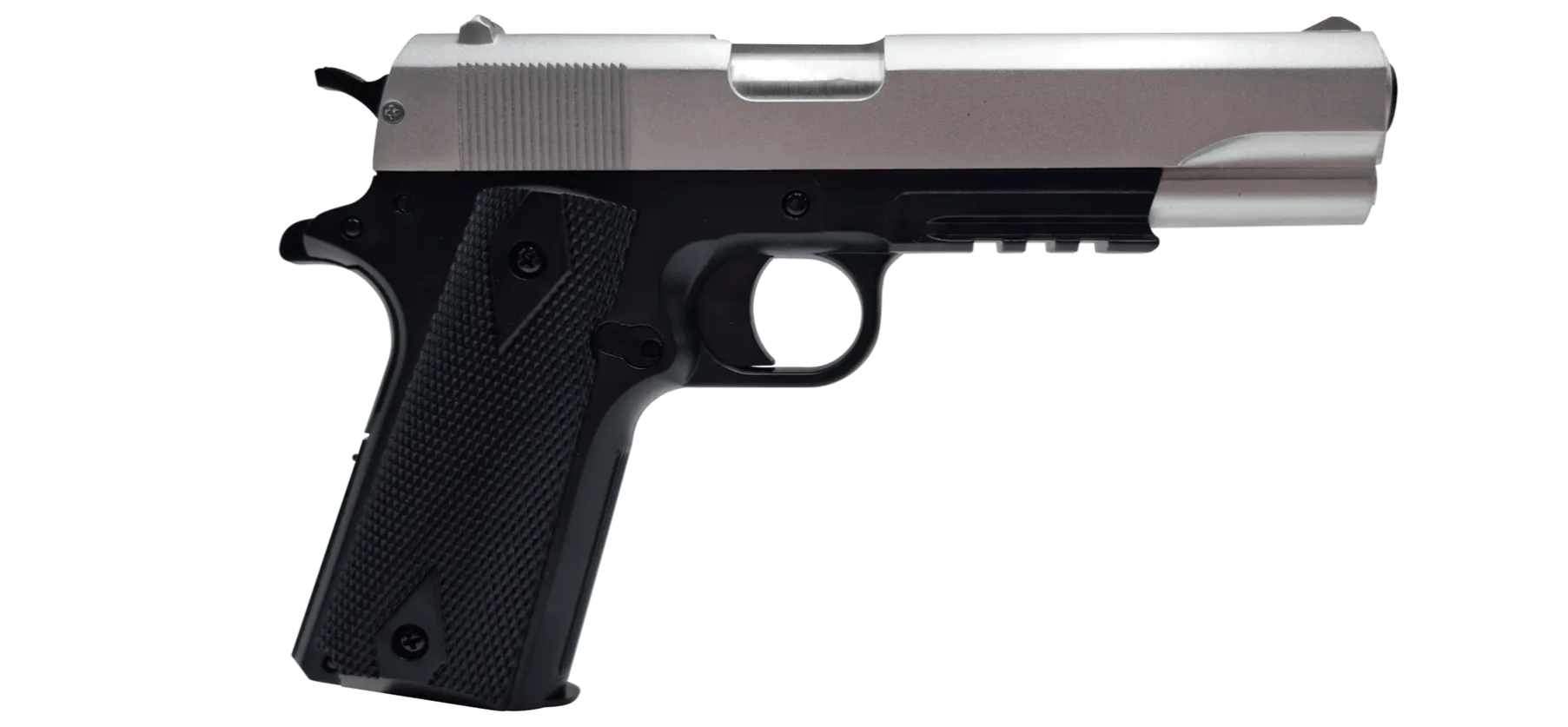 Cybergun - Colt 1911 Dual Tone Silver Black, Metal Slide 2