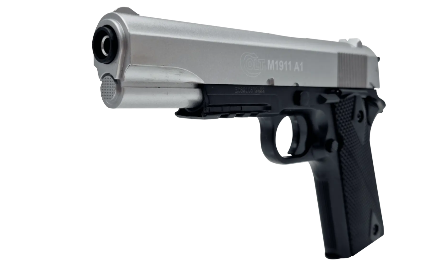 Cybergun - Colt 1911 Dual Tone Silver Black, Metal Slide 3