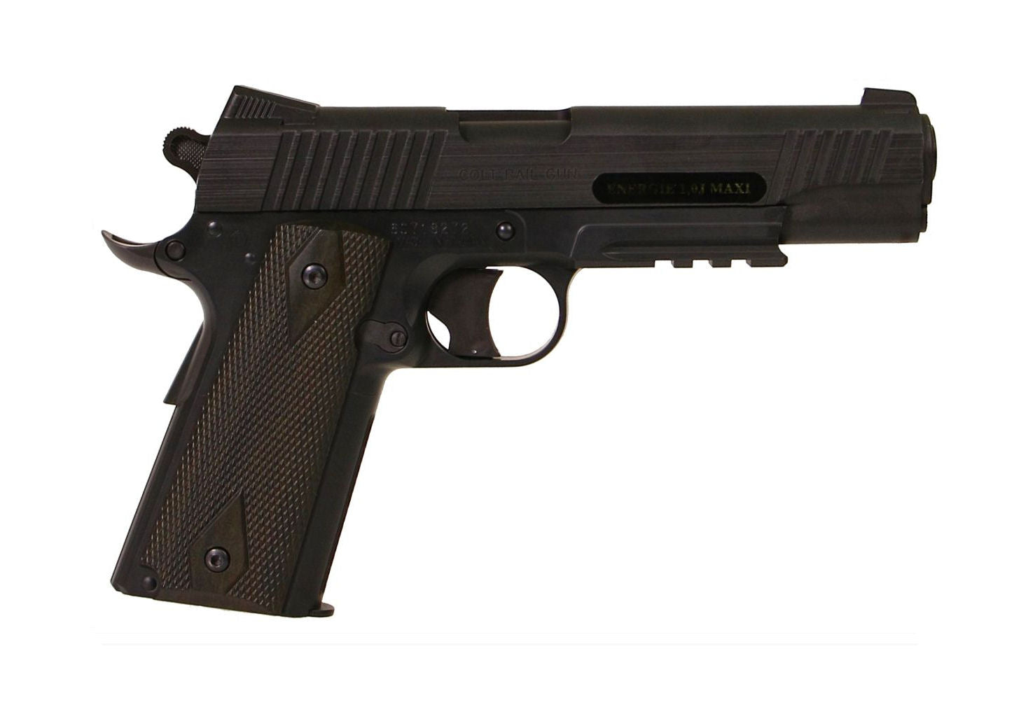 Cybergun - Colt 1911 Rail Gun, Sort, GNB - Co2 2
