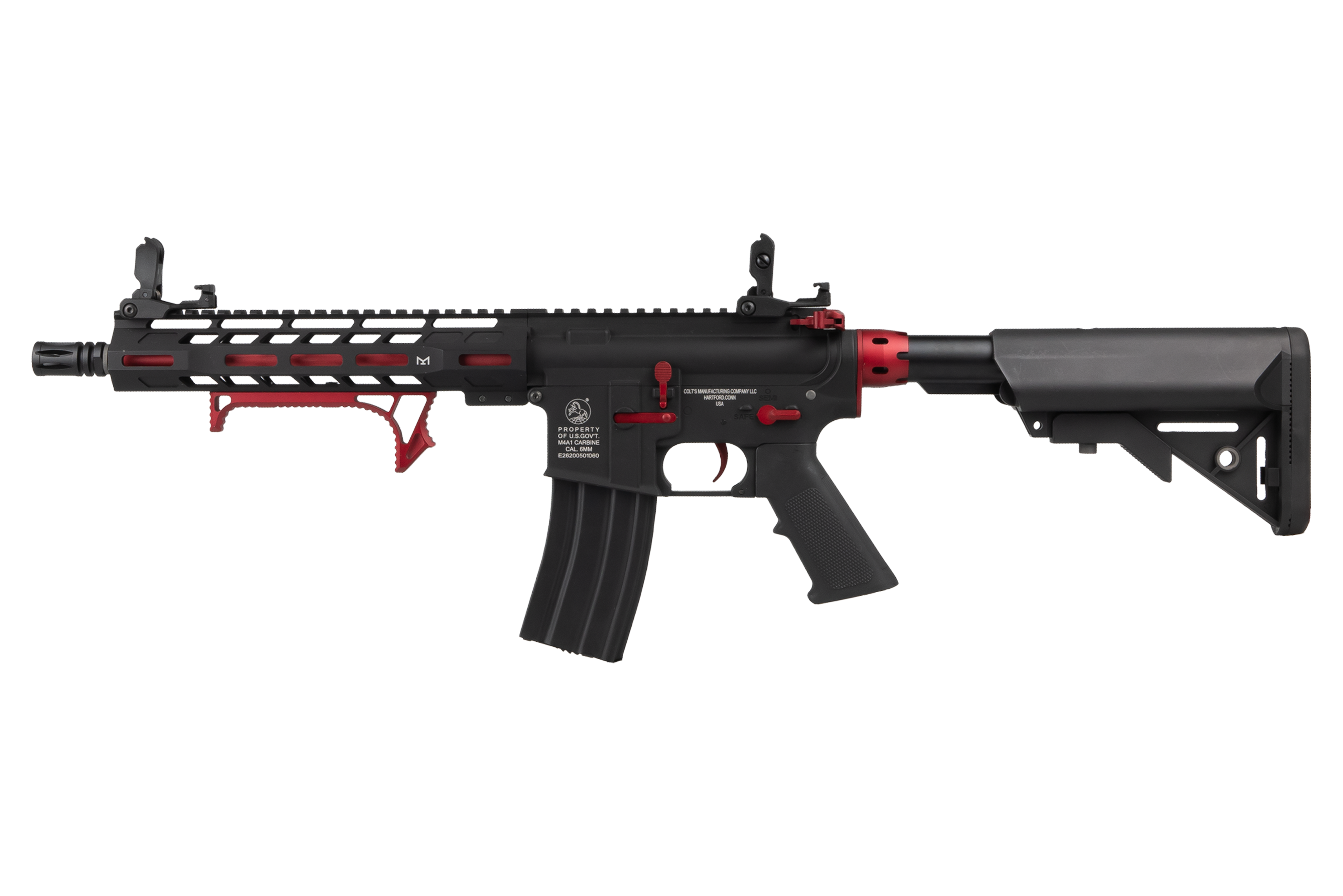 Cybergun - Colt M4 Hornet Red Fox Ed, Full metal, Rød/Sort 1