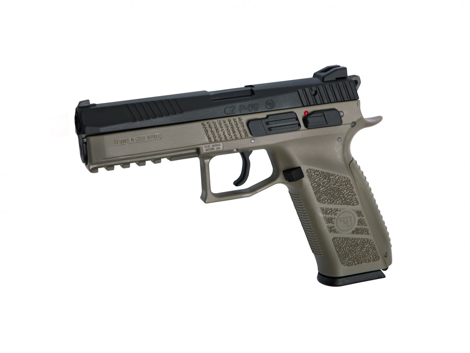 ASG - CZ P-09 FDE full, Dark Earth, med kuffert GBB - Gas. 1