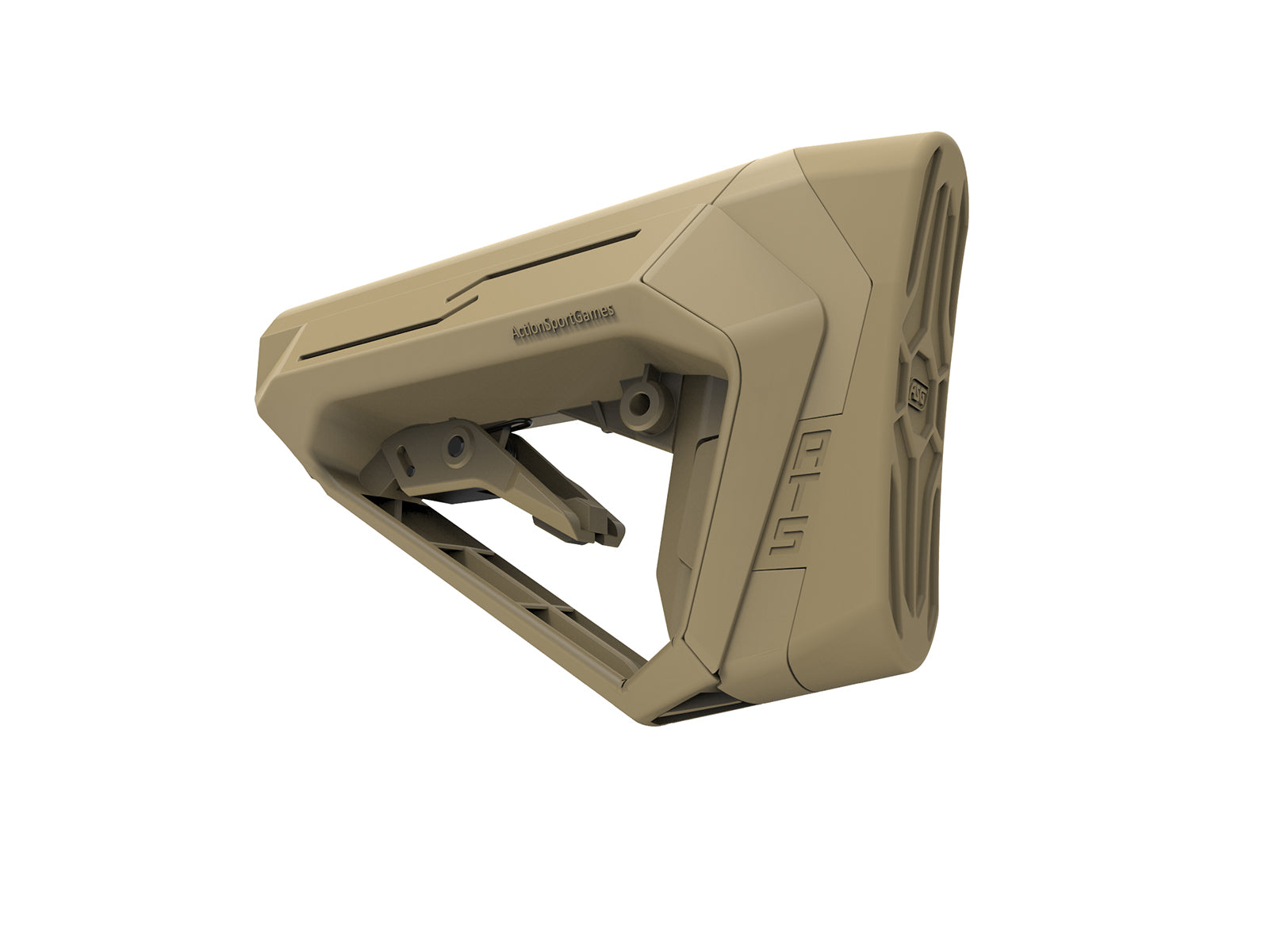 ATS kolbe M4/M16 M-Stock, Udækskolbe, Tan 1