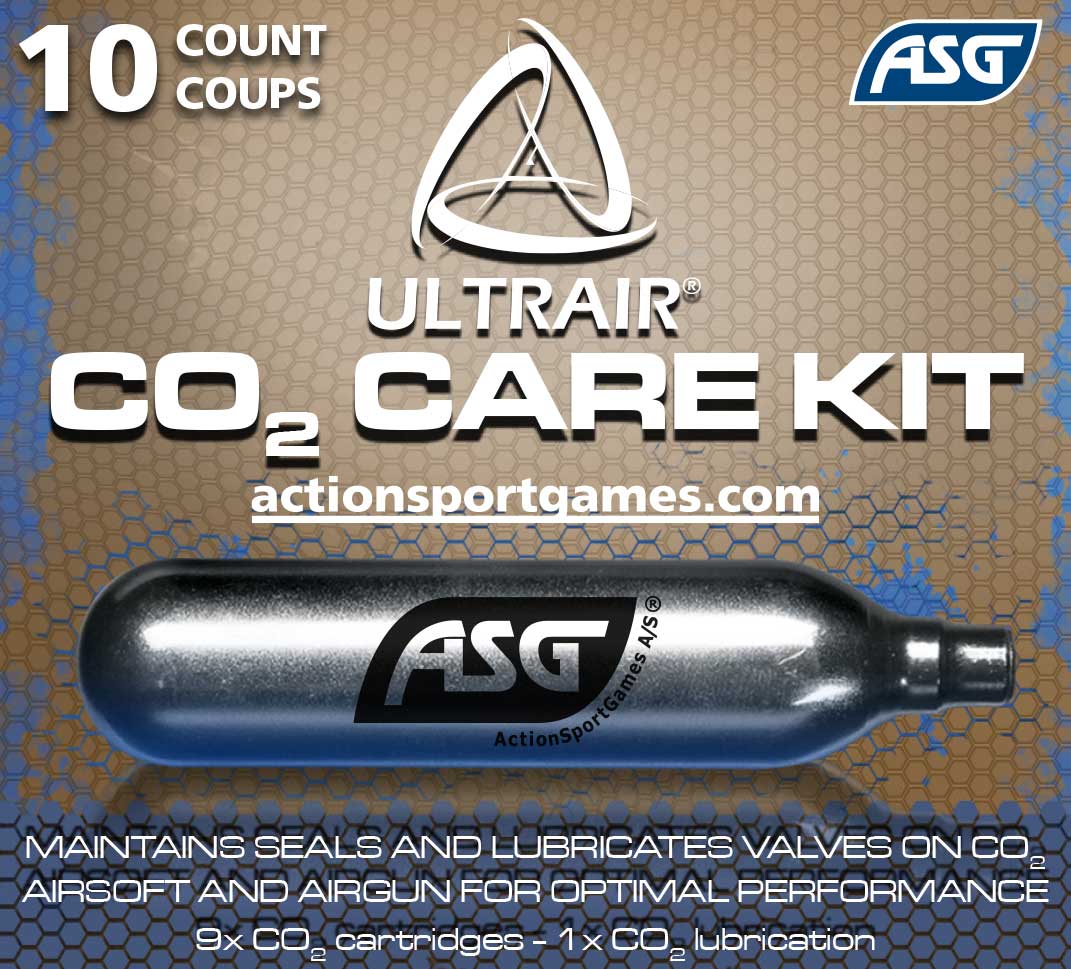 ASG - Co2 Patroner, 10 stk (9 regular & 1 lubrication) 1