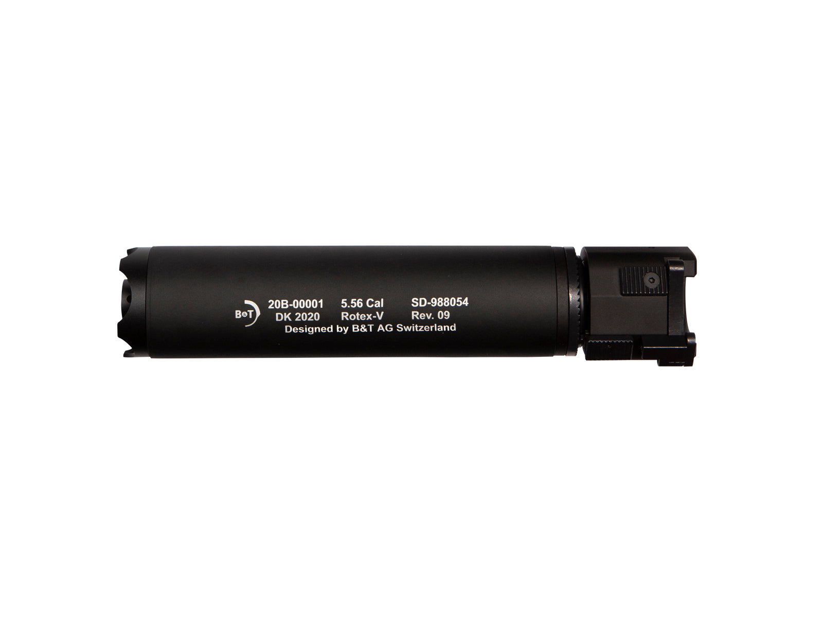 B&T Silencer Rotex-V 197mm, Sort 2