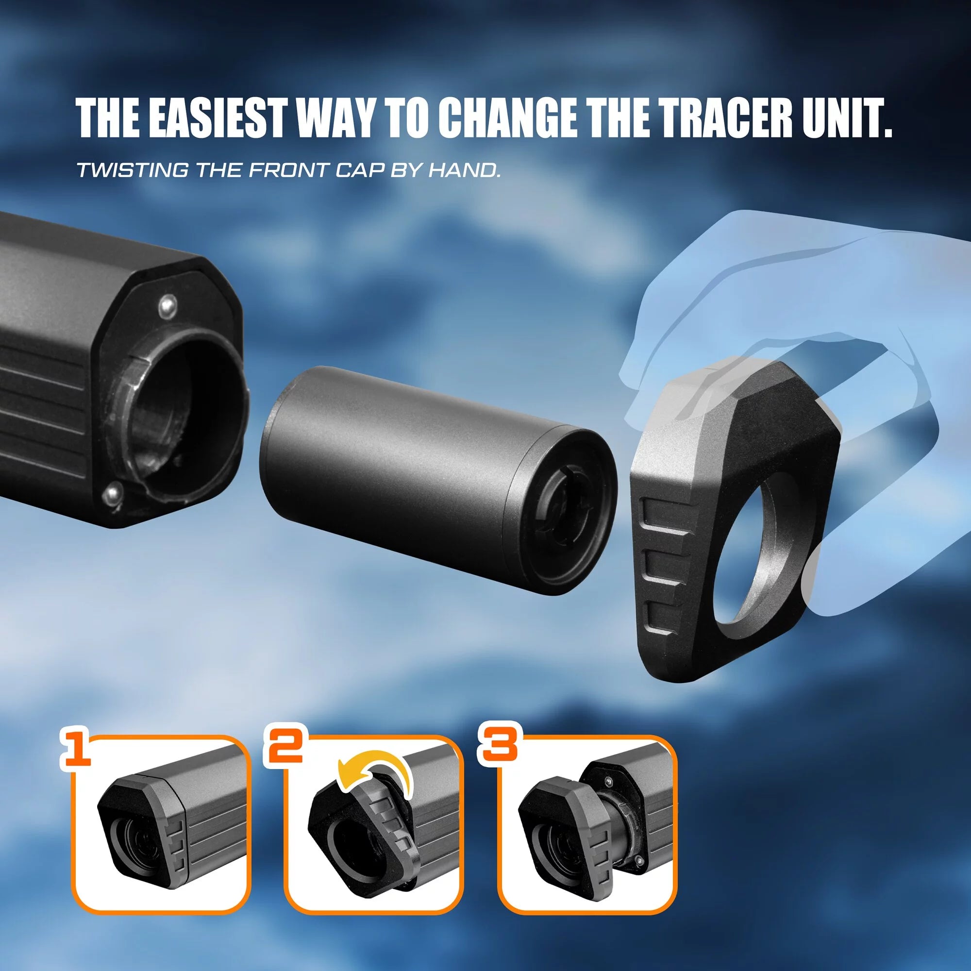 Acetech - THOR QD Tracer Unit With Bifrost M for Krytac Kriss Vector, Sort 8