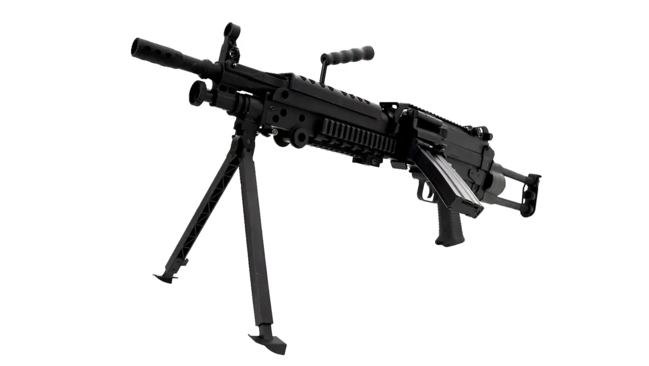 FN Herstal M249, LMG, AEG, Electronic Trigger, Full Nylon fiber, Sort 3