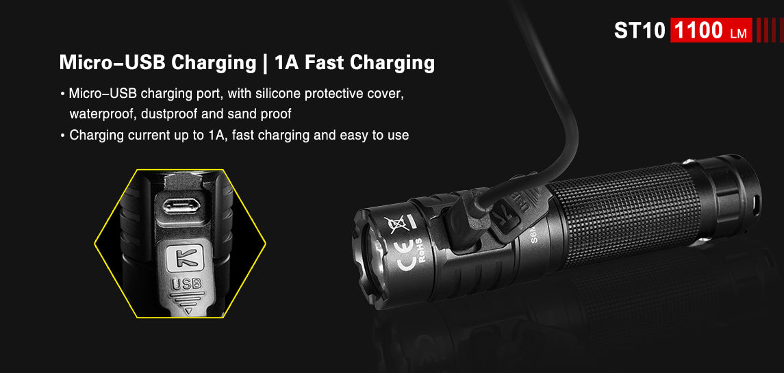 Klarus Flashlight lygte, ST10, 1100 lumens 7